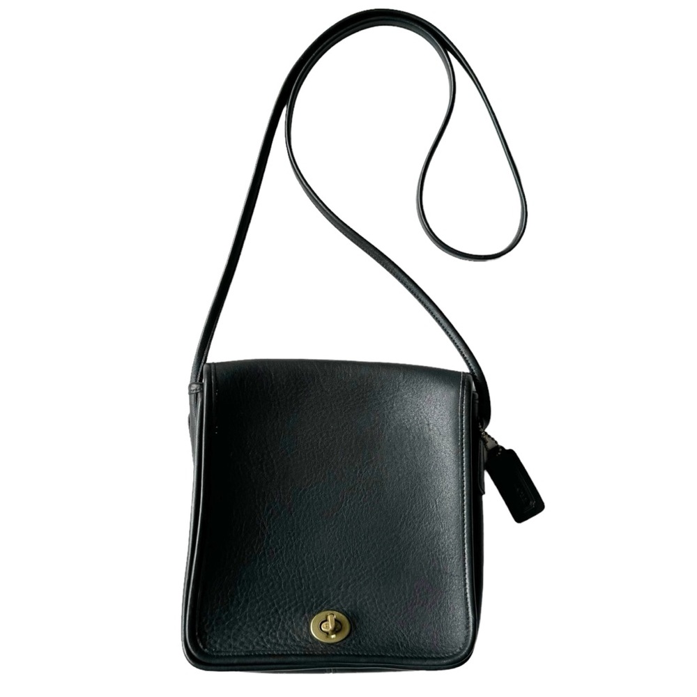 Coach Vintage Compact Pouch Crossbody Bag in Black